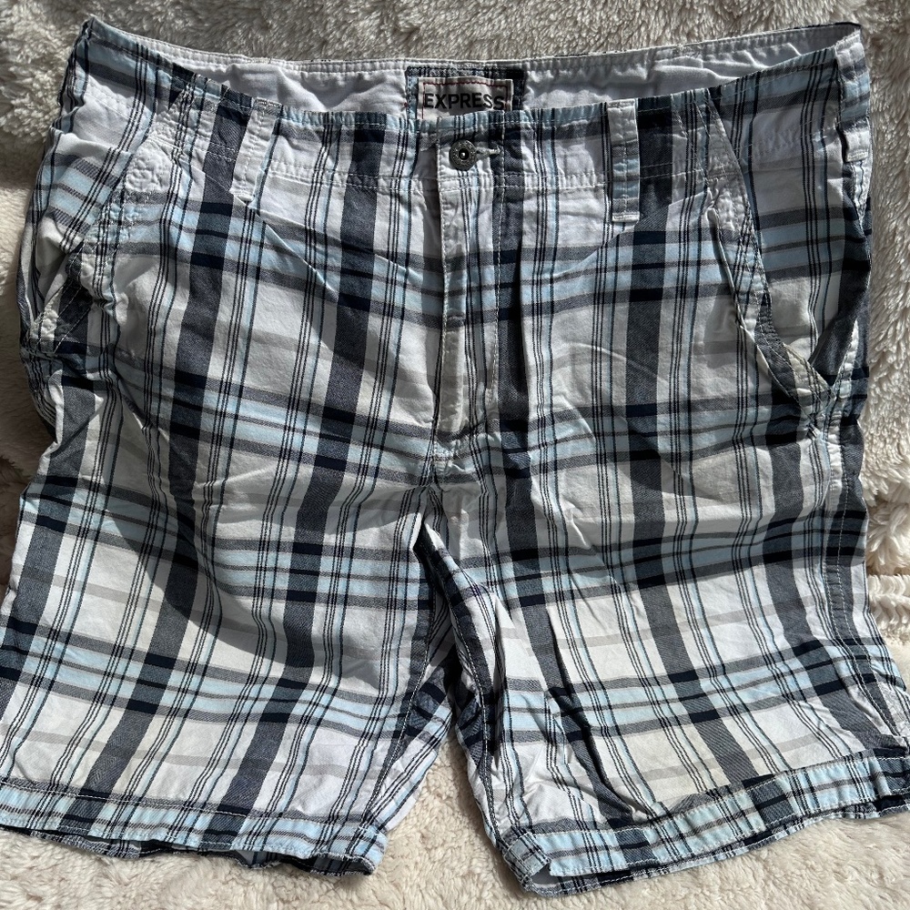Express Men's Plaid Shorts | Size 36